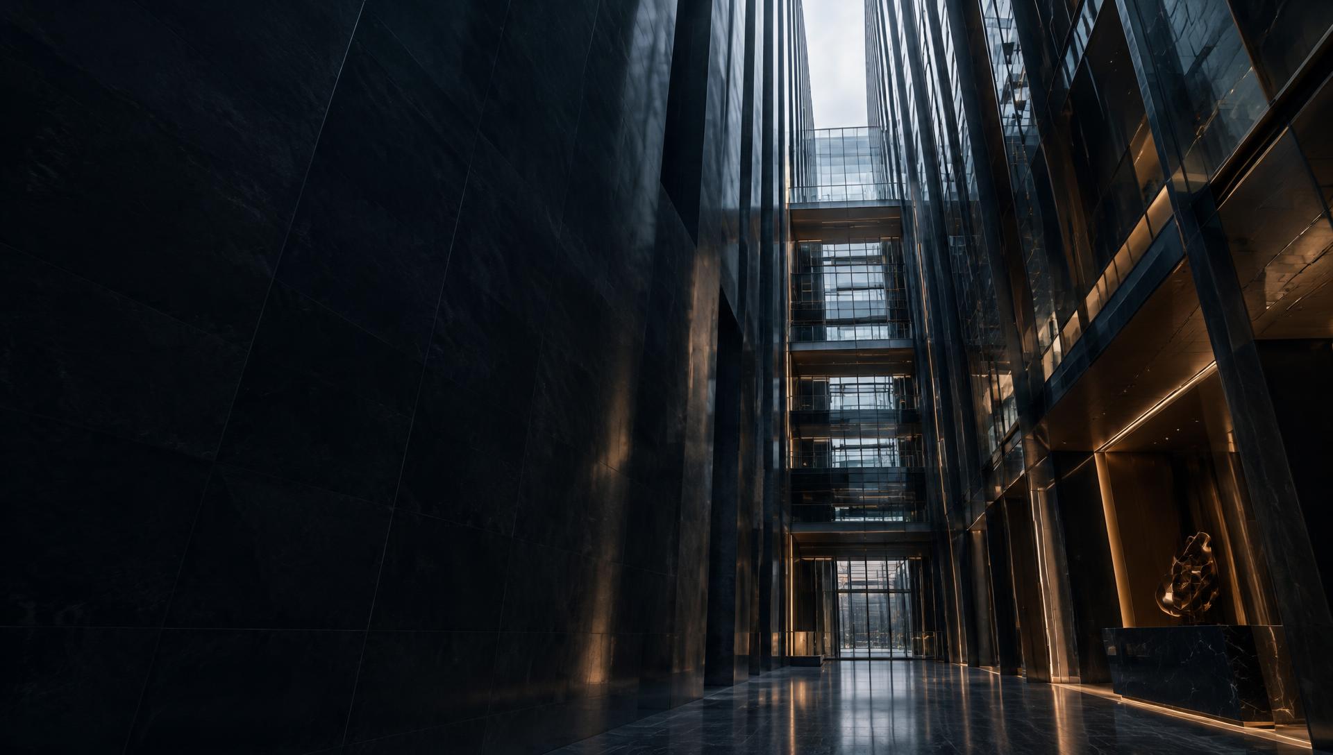 Monumental contemporary architectural atrium